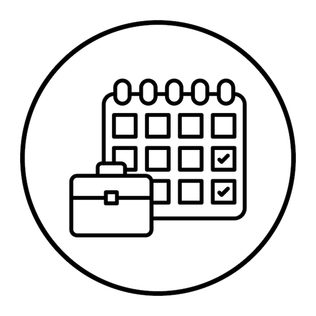 Ilustración vectorial del calendario de negocios
