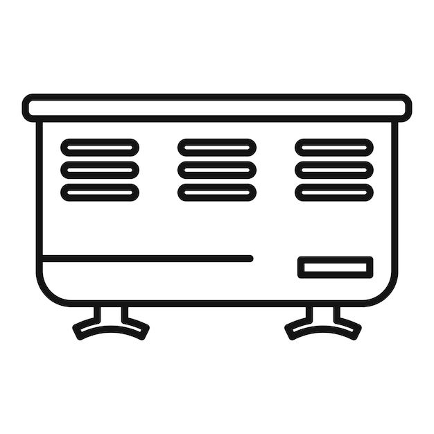 Ilustración vectorial de un calentador eléctrico