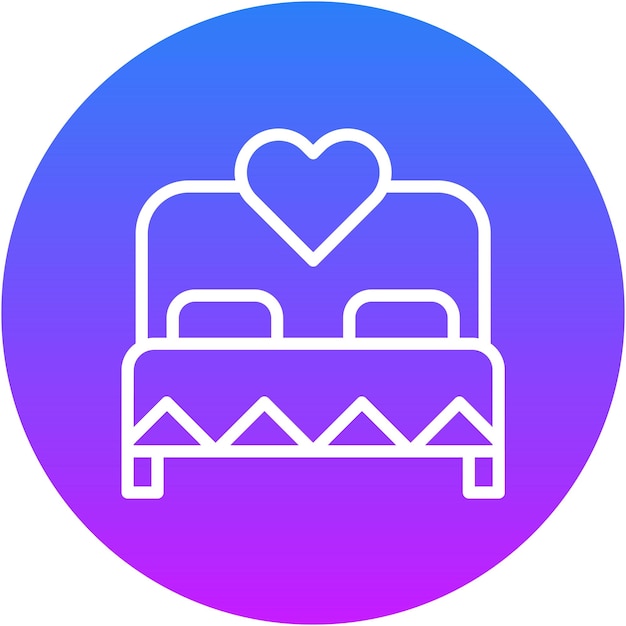 Ilustración vectorial de cama doble