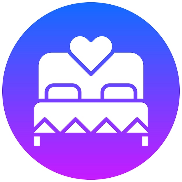 Ilustración vectorial de cama doble