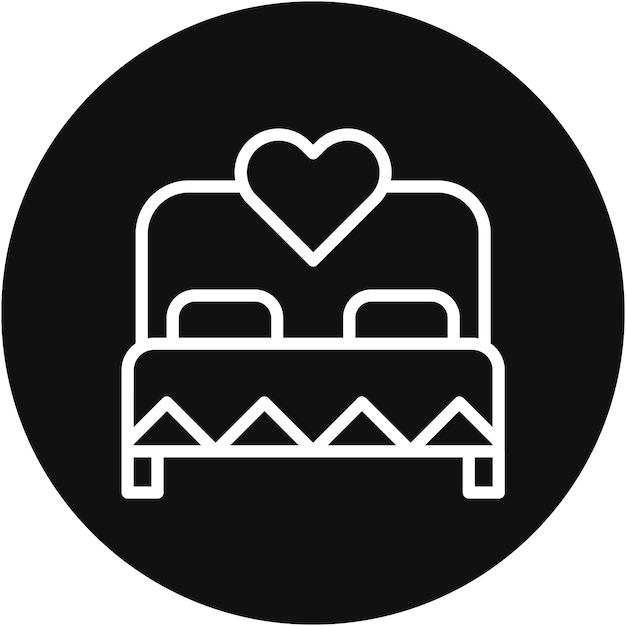 Ilustración vectorial de cama doble