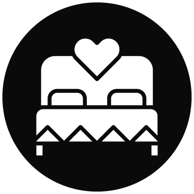 Ilustración vectorial de cama doble