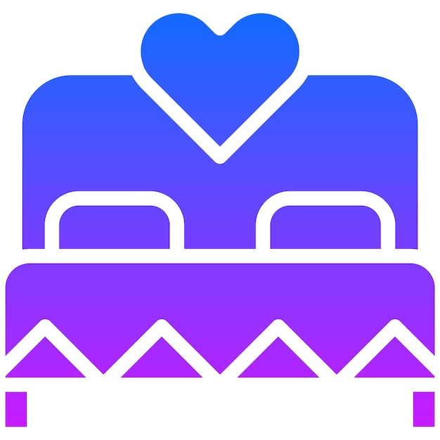 Ilustración vectorial de cama doble