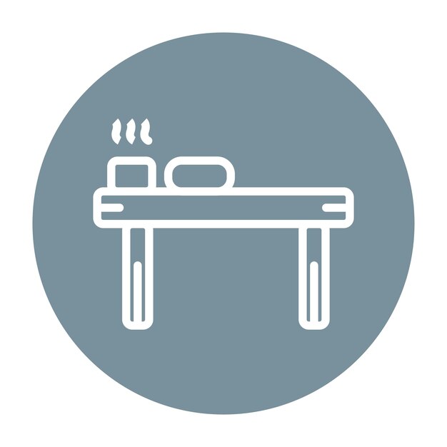 Ilustración vectorial de la cama de spa