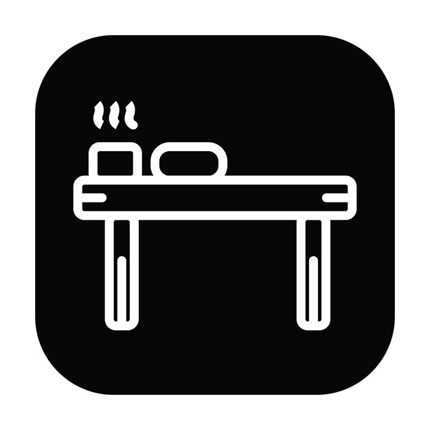 Ilustración vectorial de la cama de spa