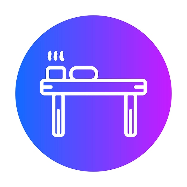 Ilustración vectorial de la cama de spa