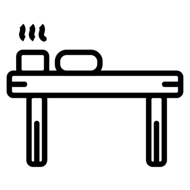 Ilustración vectorial de la cama de spa