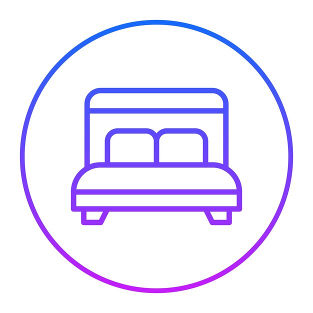 Ilustración vectorial de la cama