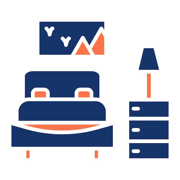 Ilustración vectorial de la cama