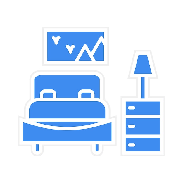 Ilustración vectorial de la cama