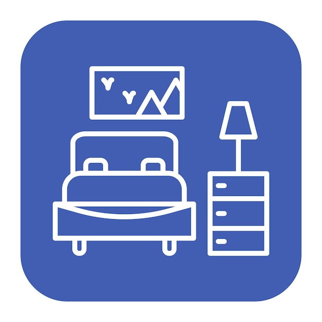 Ilustración vectorial de la cama