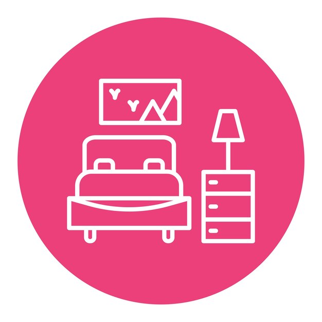 Ilustración vectorial de la cama