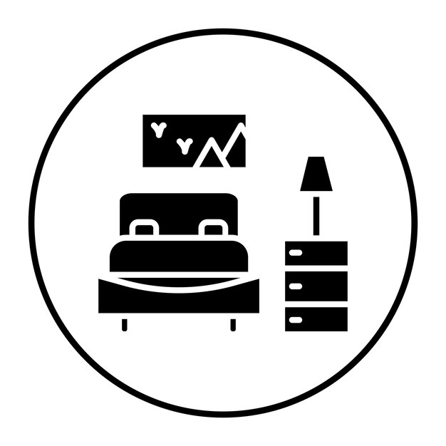 Ilustración vectorial de la cama