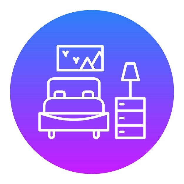Ilustración vectorial de la cama