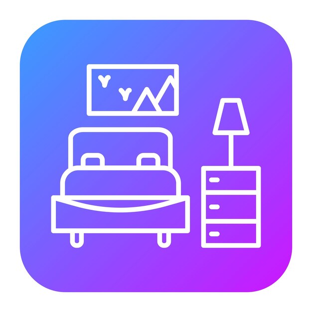 Ilustración vectorial de la cama