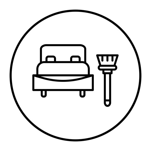 Ilustración vectorial de la cama