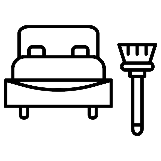 Ilustración vectorial de la cama