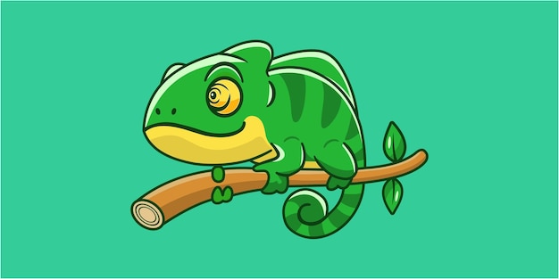 Ilustración vectorial del camaleón Diseño gráfico