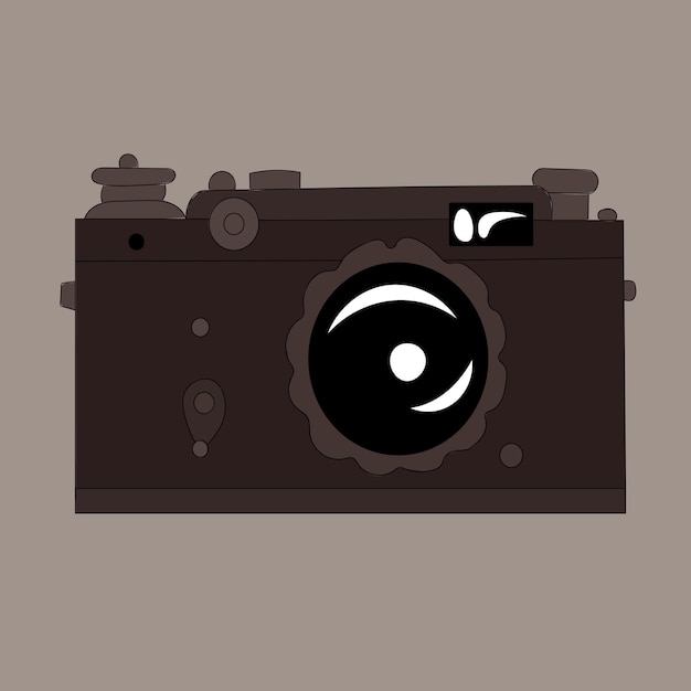 Ilustración vectorial de una cámara antigua
