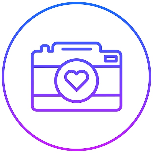 Ilustración vectorial de la cámara de bodas