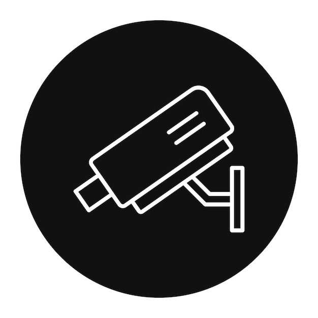 Ilustración vectorial de la cámara de CCTV
