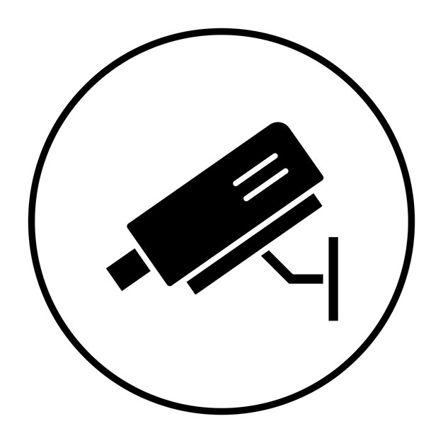 Ilustración vectorial de la cámara de CCTV