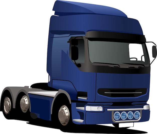 Ilustración vectorial del camión azul