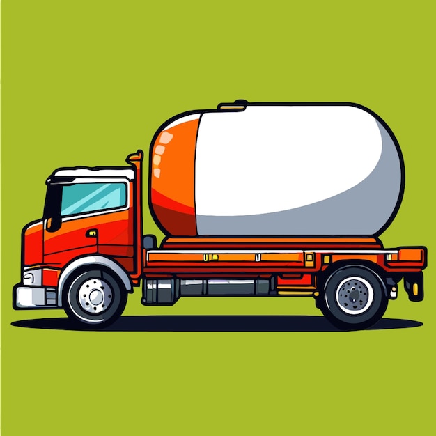 Ilustración vectorial de camiones cisterna de petróleo Ilustración vectoria de garabateo