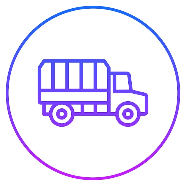 Ilustración vectorial de camiones militares