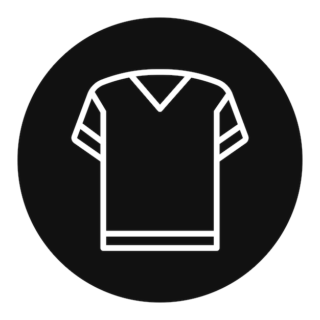 Ilustración vectorial de la camisa de cuello