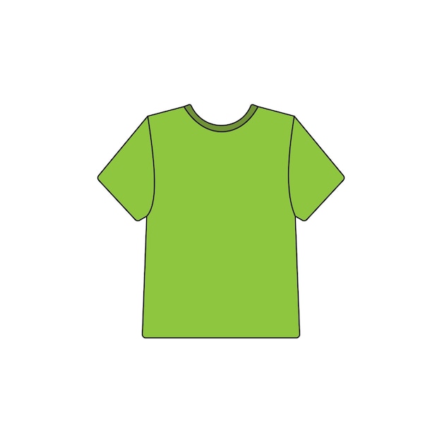 Ilustración vectorial de camisa verde sobre fondo blanco Tema ecológico de la naturaleza