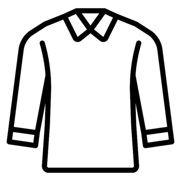 Ilustración vectorial de camisas de manga larga