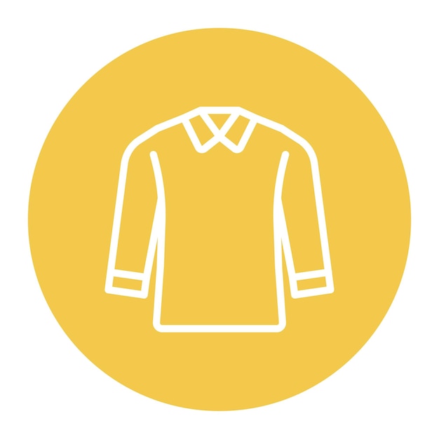 Ilustración vectorial de camisas de manga larga