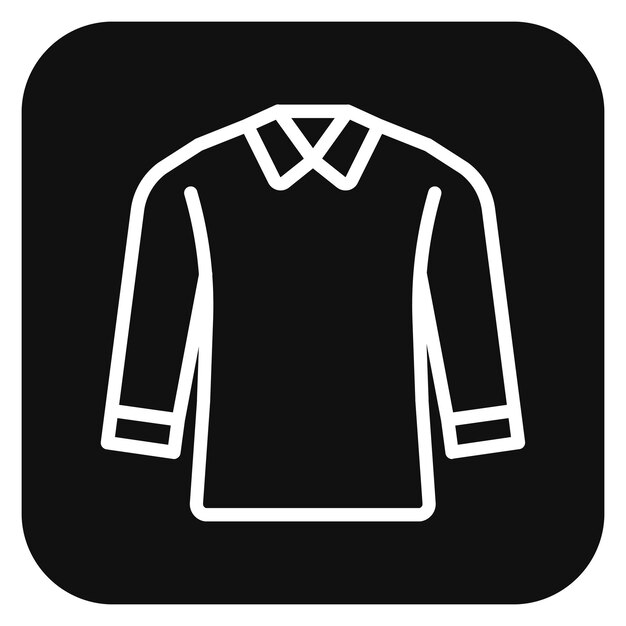 Ilustración vectorial de camisas de manga larga