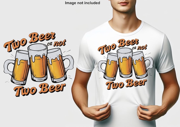 Vector ilustración vectorial de camiseta de cerveza y una cita divertida