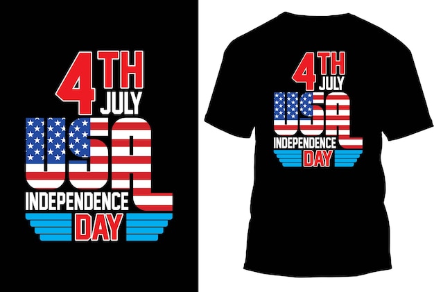 Ilustración vectorial de la camiseta del Día de la Independencia de los Estados Unidos