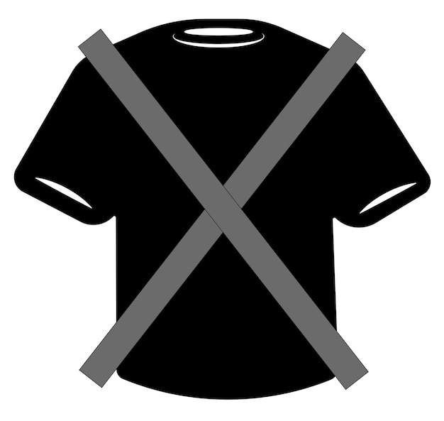 ilustración vectorial de una camiseta sobre un fondo transparente