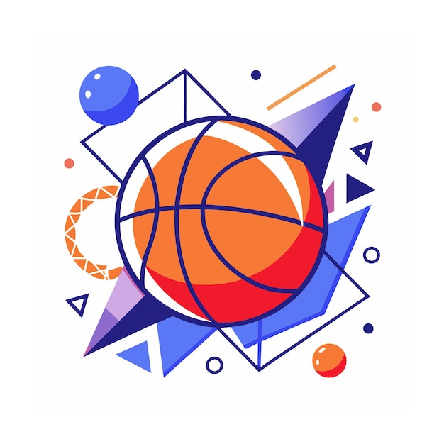 Ilustración vectorial de la canasta de baloncesto