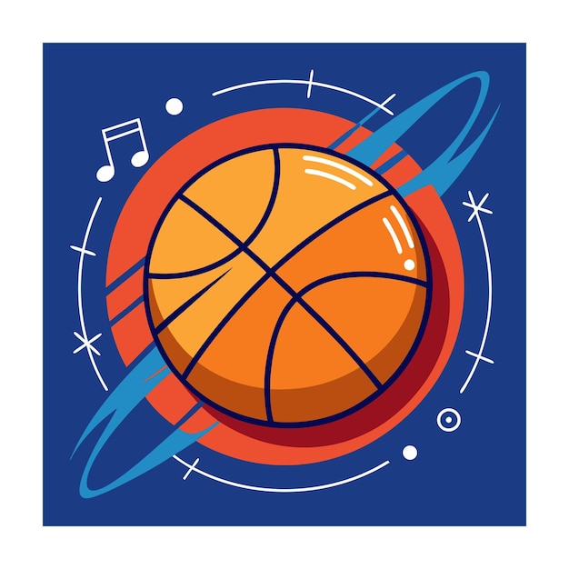 Ilustración vectorial de la canasta de baloncesto