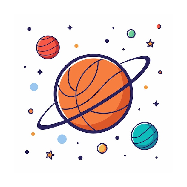 Ilustración vectorial de la canasta de baloncesto