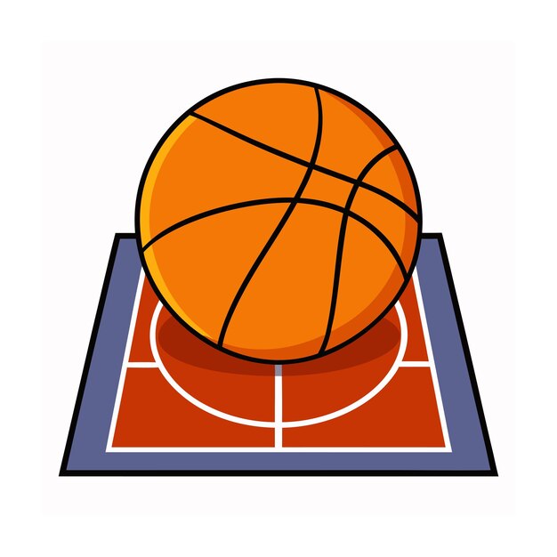 Ilustración vectorial de la canasta de baloncesto