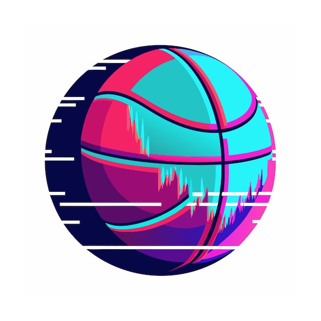 Ilustración vectorial de la canasta de baloncesto
