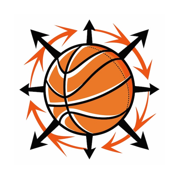 Ilustración vectorial de la canasta de baloncesto