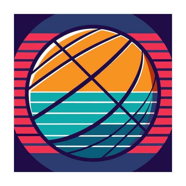 Ilustración vectorial de la canasta de baloncesto