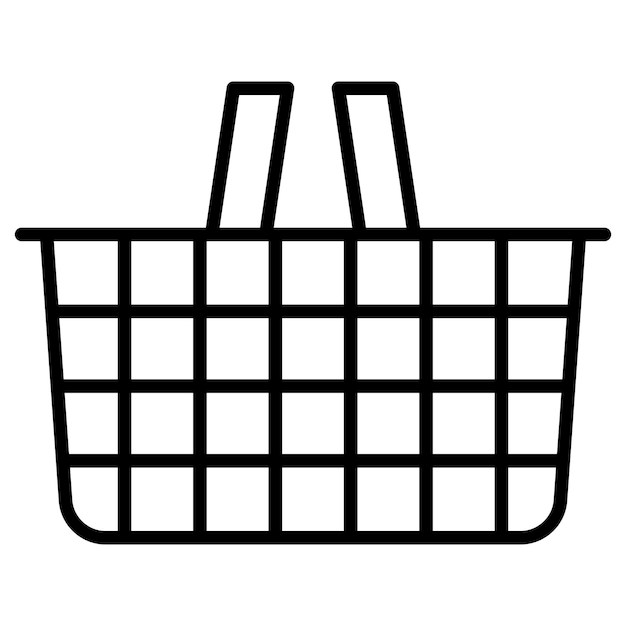 Ilustración vectorial de la canasta de compras