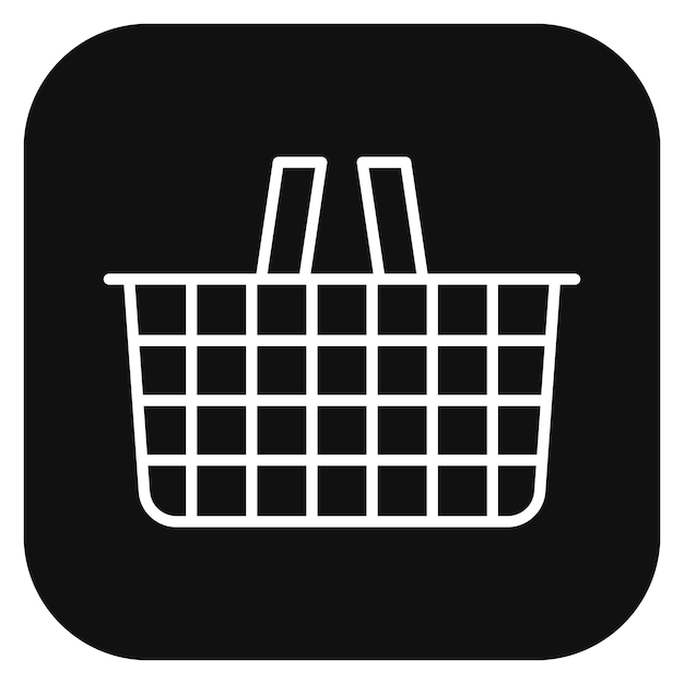 Ilustración vectorial de la canasta de compras