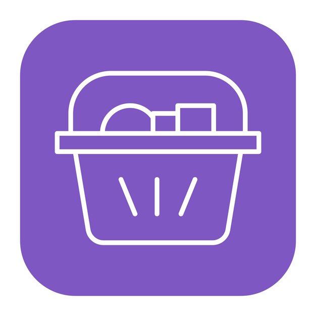 Ilustración vectorial de la canasta de compras