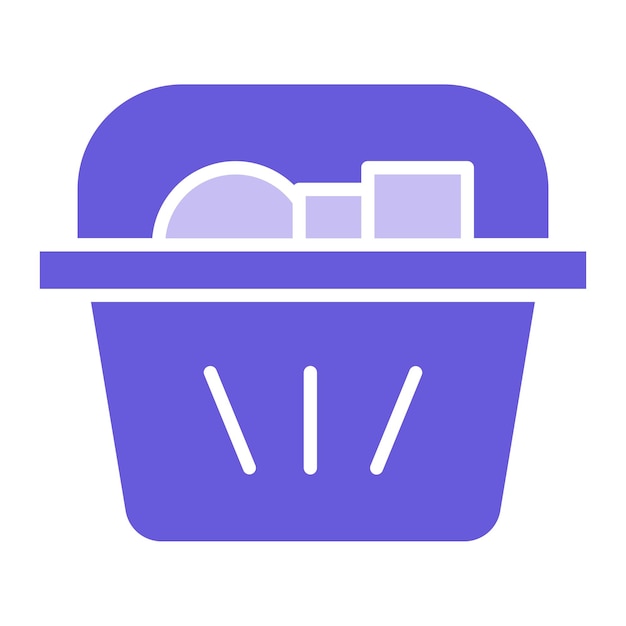 Ilustración vectorial de la canasta de compras