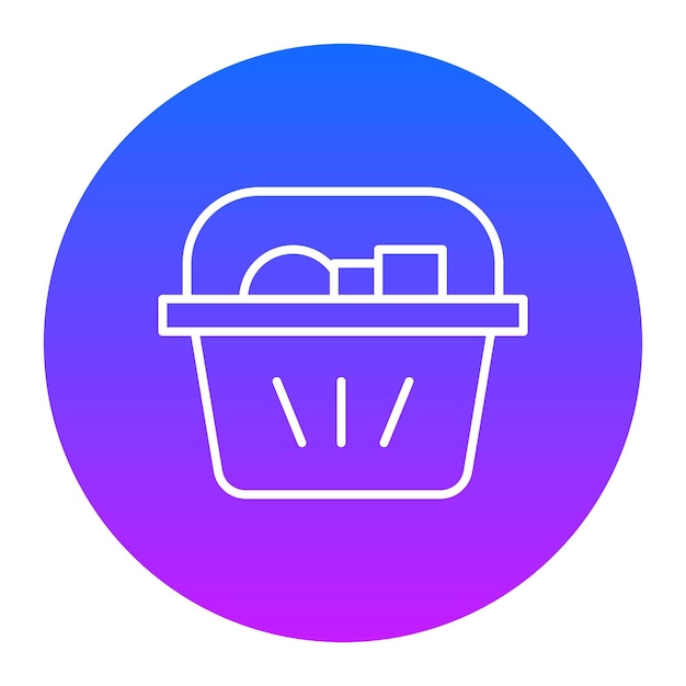 Ilustración vectorial de la canasta de compras