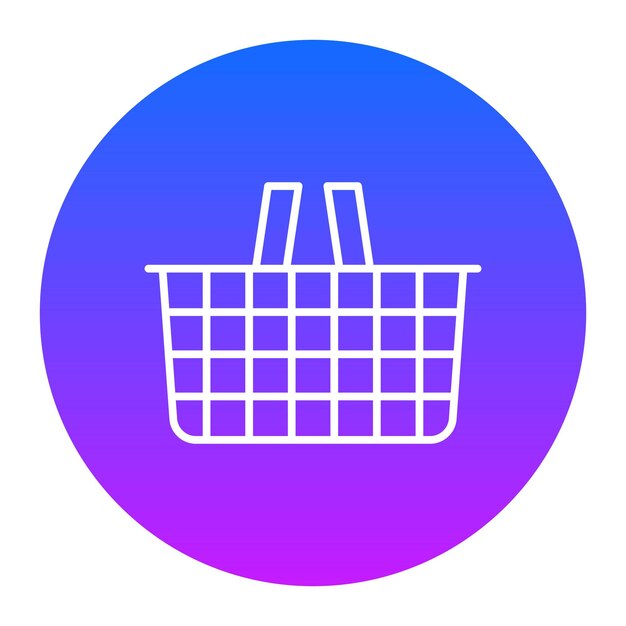 Ilustración vectorial de la canasta de compras